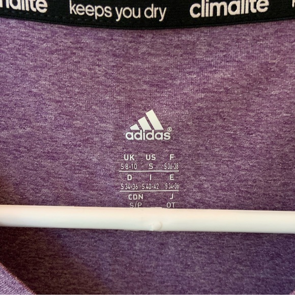 Adidas purple workout top NEVER WORN - Picture 2 of 2